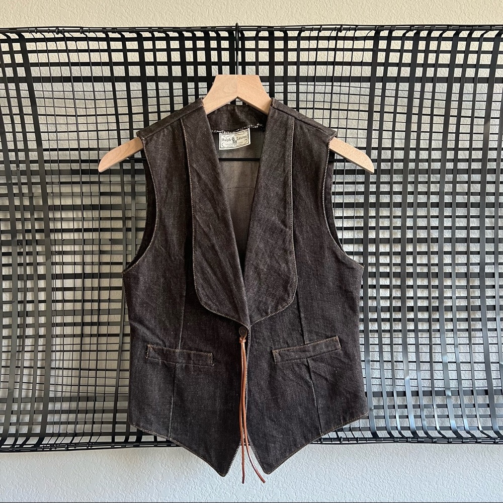 Vintage Ralph Lauren western wear denim vest 70s